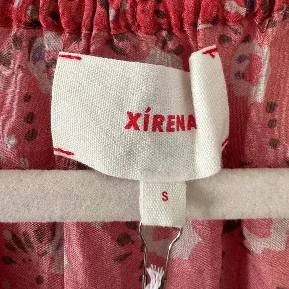 Xirena Jia Floral Silk Blend Mini Dress Coral Blush - Picture 6 of 13